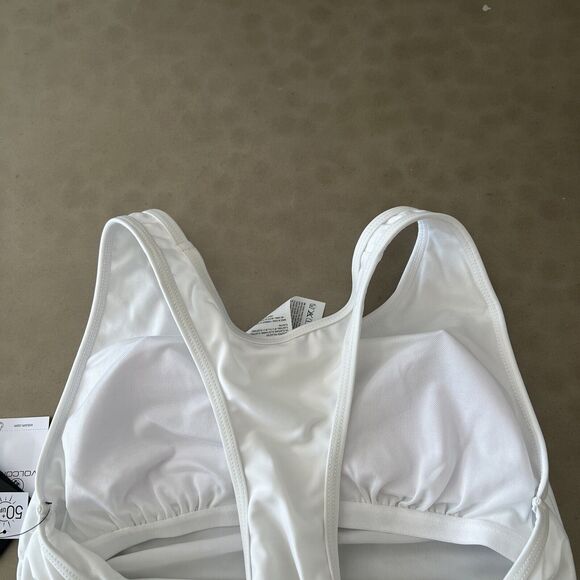 Volcom 01612300 Sz Small White Simply Core Racerback Tankini Top - Picture 6 of 7